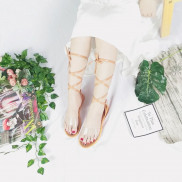 [Mã WASKT410K giảm 10K đơn 50K] (CÓ SẴN) Giày sandal nữ cột dây chiến binh quai trong suốt đi biển mùa hè